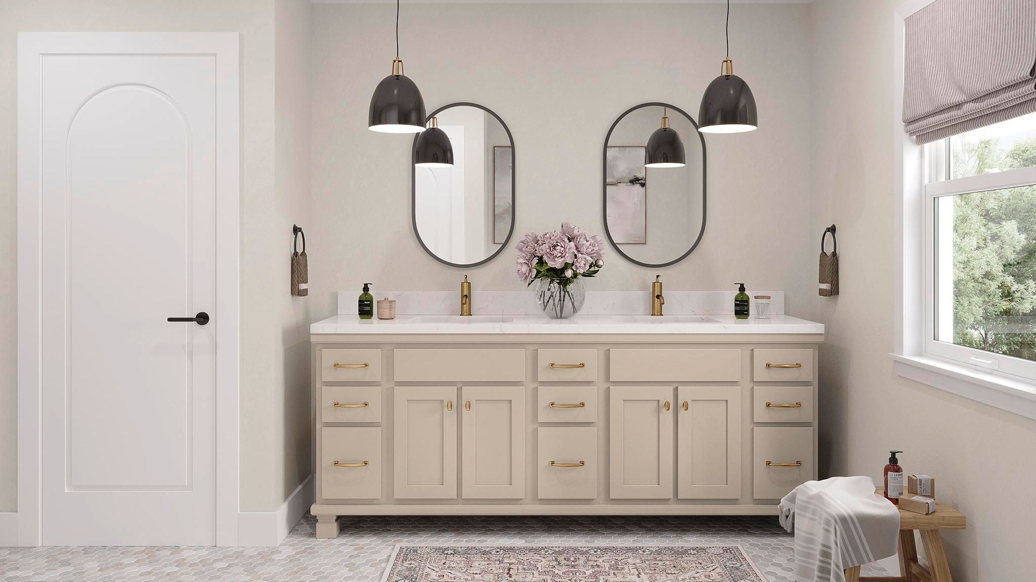 San Mateo Painted Oat bathroom