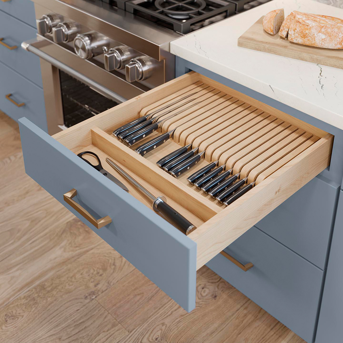 Knife block drawer insert kit